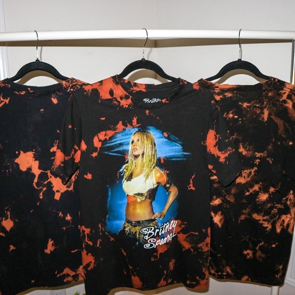 Unisex Britney Spears Hand-Dyed & Distressed T - Picture 3 of 3